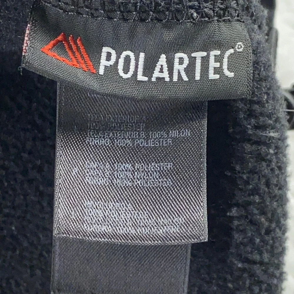 The North Face‎ Black Polartec Jacket Mens Large Full Zip Fleece Outdoor Pockets
